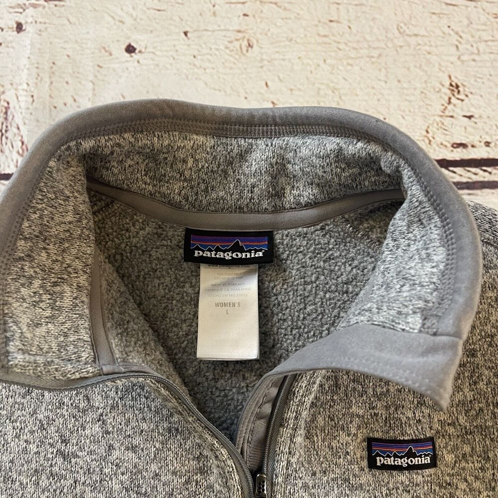 Patagonia Quarter Zip‎ Better Sweater Gray Woman's Size - Picture 8 of 11